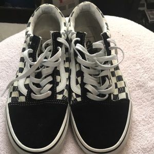 USED Checkerboard Vans NO BOX